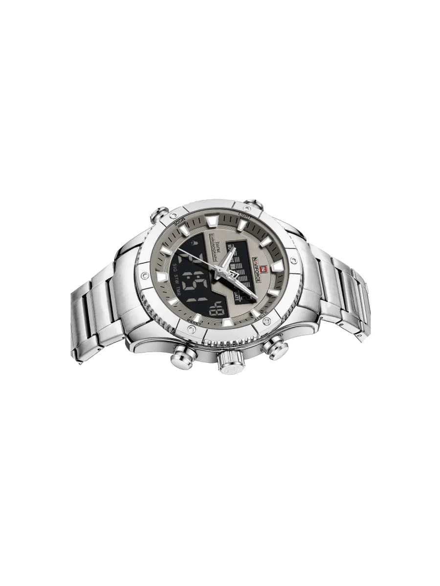 Men Watch NF9259 C Stainless steel 44mm Silver Beige dial